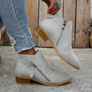 ELLA | SIDE ZIP ANKLE BOOTS