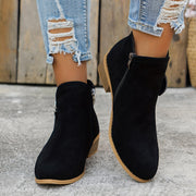ELLA | SIDE ZIP ANKLE BOOTS