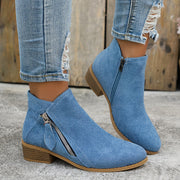 ELLA | SIDE ZIP ANKLE BOOTS