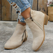ELLA | SIDE ZIP ANKLE BOOTS