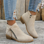 ELLA | SIDE ZIP ANKLE BOOTS