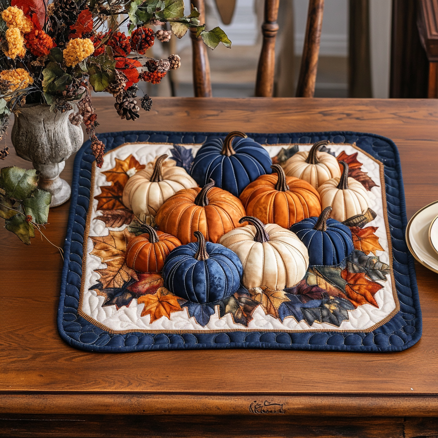AUTUMNHARVEST | FESTIVE PUMPKIN PATCH QUILTED PLACEMAT