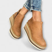 HANNAH | WEDGE ANKLE BOOTS WITH SIDE ZIP