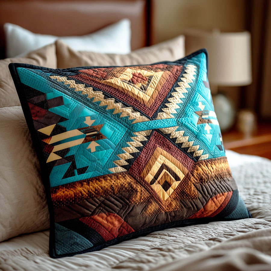 DESERTWEAVE | SOUTHWESTERN PATCHWORK QUILTED CUSHION COVER