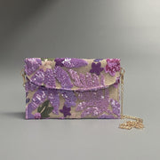 LILACBLOOM | FLORAL SEQUIN CLUTCH CROSSBODY BAG