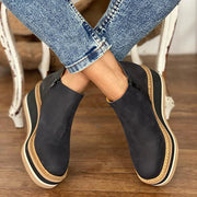 HANNAH | WEDGE ANKLE BOOTS WITH SIDE ZIP