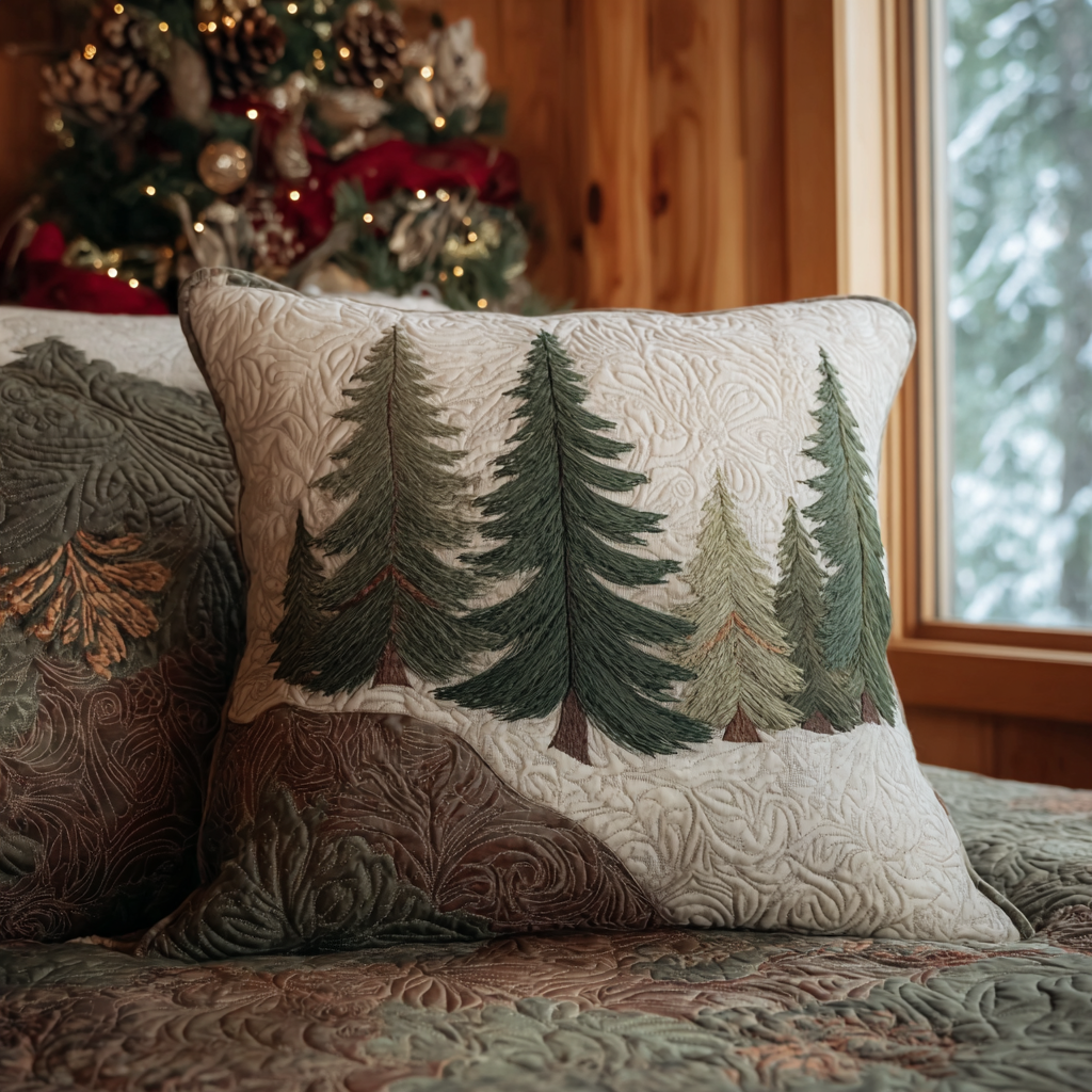 PINEHAVEN | WINTER FOREST QUILTED CUSHION COVER
