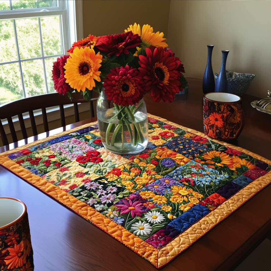 PETALPATCH | VINTAGE FLORAL GARDEN PATCHWORK QUILTED PLACEMAT