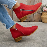 ELLA | SIDE ZIP ANKLE BOOTS