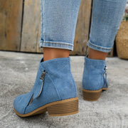 ELLA | SIDE ZIP ANKLE BOOTS